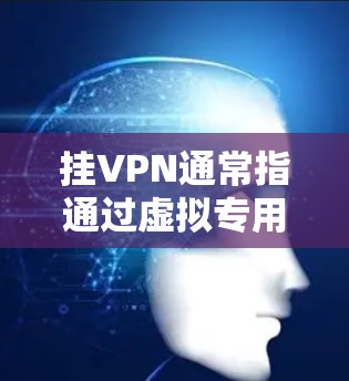 挂VPN通常指通过虚拟专用网络（Virtual Private Network，VPN）技术连接到一个远程服务器，以改变或隐藏用户的真实网络身份和地理位置。以下是关于VPN的详细说明
